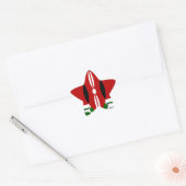 Keniaanse vlag Safari Design: Bucket List Ster Sticker (Envelop)
