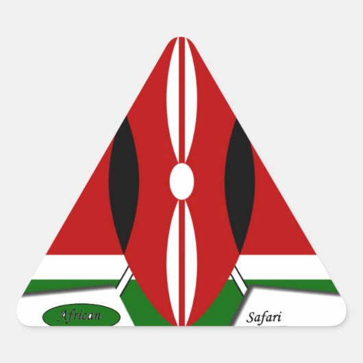 Keniaanse vlag Safari Design: Bucket List Sticker (Voorkant)