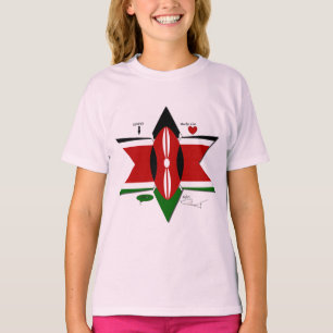 Keniaanse vlag Safari Design: Bucket List T-shirt