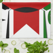 Keniaanse vlag Safari Design: Bucket List Theedoek (Gevouwen)