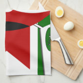 Keniaanse vlag Safari Design: Bucket List Theedoek (Quarter Fold)