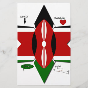Keniaanse Vlag Safari Ontwerp: Emmerlijst Briefpapier