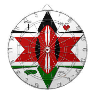 Keniaanse Vlag Safari Ontwerp: Emmerlijst Dartbord