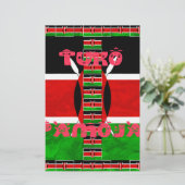 Keniaanse vlag: Tuko Pamoja - Unity Art Design Briefpapier (Staand voorkant)