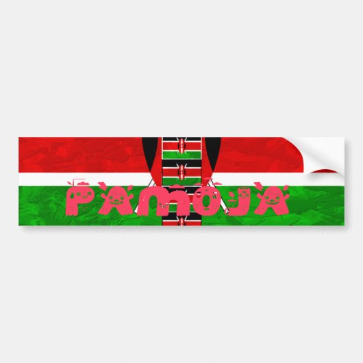 Keniaanse vlag: Tuko Pamoja - Unity Art Design Bumpersticker (Voorkant)