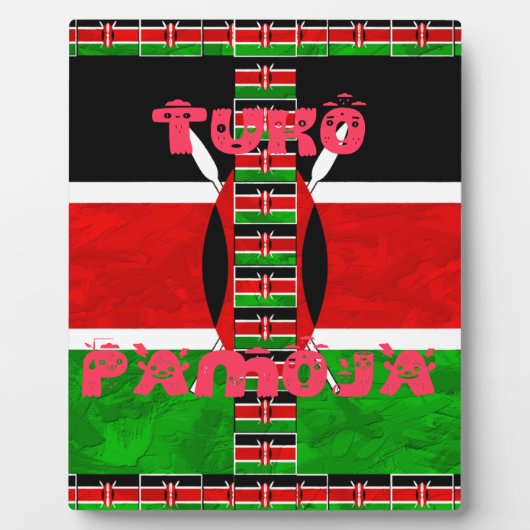 Keniaanse vlag: Tuko Pamoja - Unity Art Design Fotoplaat (Voorkant)