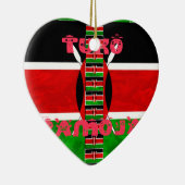 Keniaanse vlag: Tuko Pamoja - Unity Art Design Keramisch Ornament (Rechts)