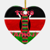 Keniaanse vlag: Tuko Pamoja - Unity Art Design Keramisch Ornament (Voorkant)