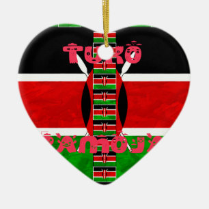 Keniaanse vlag: Tuko Pamoja - Unity Art Design Keramisch Ornament