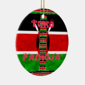 Keniaanse vlag: Tuko Pamoja - Unity Art Design Keramisch Ornament (Rechts)