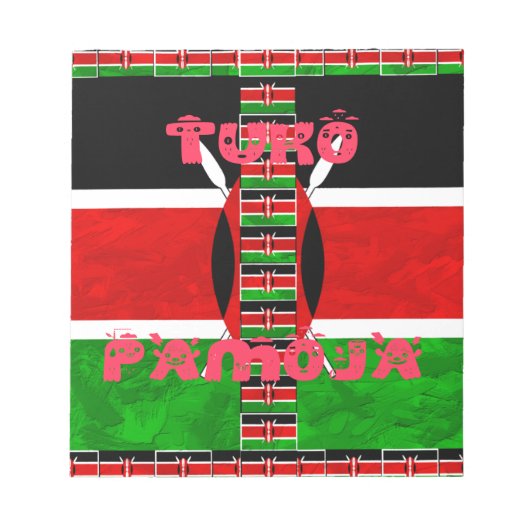 Keniaanse vlag: Tuko Pamoja - Unity Art Design Notitieblok (Voorkant)