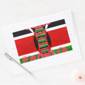 Keniaanse vlag: Tuko Pamoja - Unity Art Design Rechthoekige Sticker (Envelop)