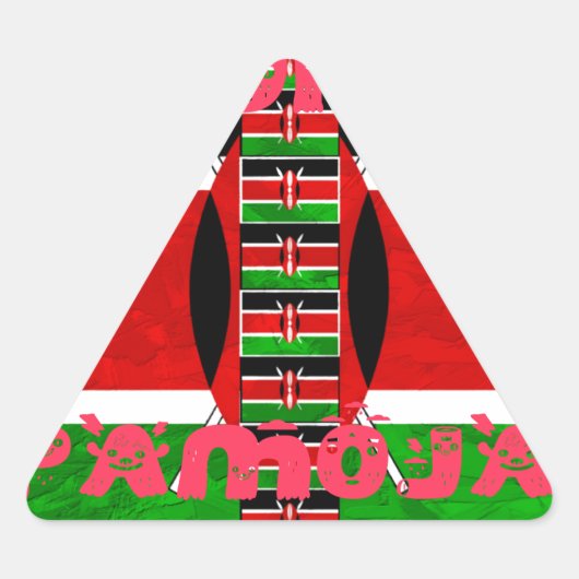 Keniaanse vlag: Tuko Pamoja - Unity Art Design Sticker (Voorkant)