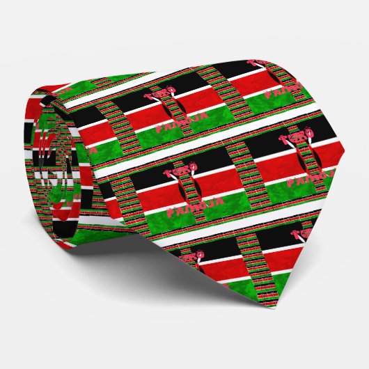 Keniaanse vlag: Tuko Pamoja - Unity Art Design Stropdas (Opgerold)