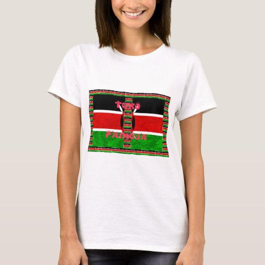Keniaanse vlag: Tuko Pamoja - Unity Art Design T-shirt (Voorkant)