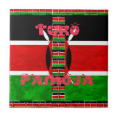 Keniaanse vlag: Tuko Pamoja - Unity Art Design Tegeltje (Voorkant)