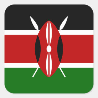 Keniaanse vlag, vlag van Kenia Vierkante Sticker