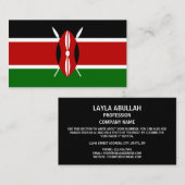 Keniaanse vlag, vlag van Kenia Visitekaartje (Voorkant / Achterkant)