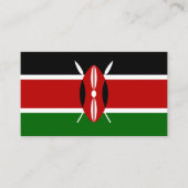 Keniaanse vlag, vlag van Kenia Visitekaartje (Voorkant)