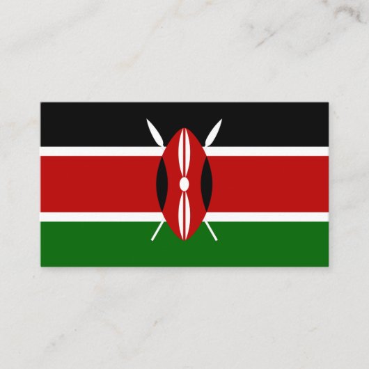 Keniaanse vlag, vlag van Kenia Visitekaartje (Voorkant)
