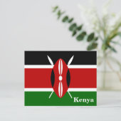  Keniaanse vlagreistoerisme Briefkaart (Staand voorkant)