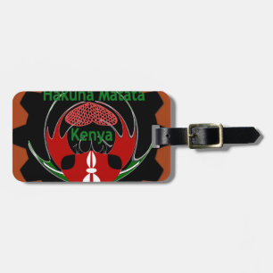 Keniaanse vlindervlag - Hakuna Matata Patriotic Bagagelabel