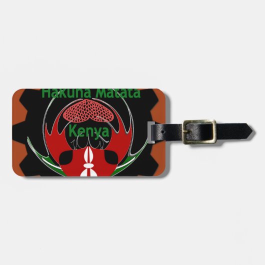 Keniaanse vlindervlag - Hakuna Matata Patriotic Bagagelabel (Voorkant horizontaal)