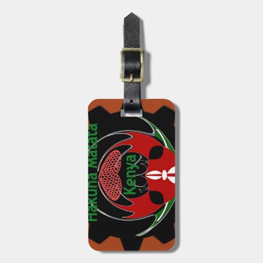 Keniaanse vlindervlag - Hakuna Matata Patriotic Bagagelabel (Voorkant verticaal)