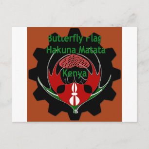 Keniaanse vlindervlag - Hakuna Matata Patriotic Briefkaart