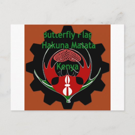 Keniaanse vlindervlag - Hakuna Matata Patriotic Briefkaart (Voorkant)