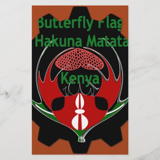 Keniaanse vlindervlag - Hakuna Matata Patriotic Briefpapier (Voorkant)