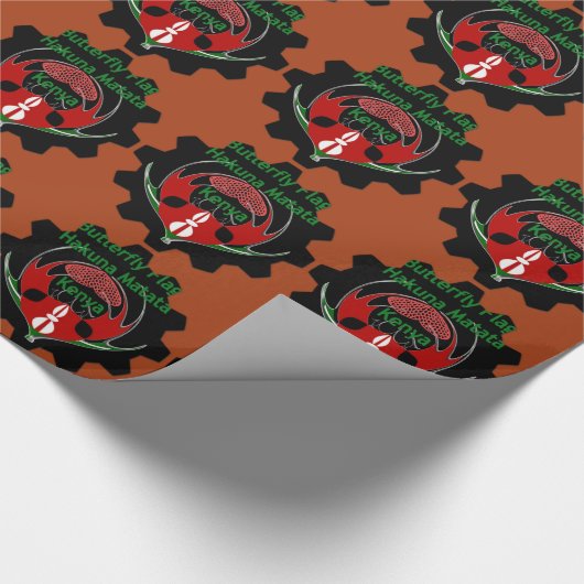 Keniaanse vlindervlag - Hakuna Matata Patriotic Cadeaupapier (Hoek)