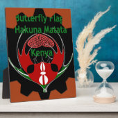 Keniaanse vlindervlag - Hakuna Matata Patriotic Fotoplaat (Zijkant)