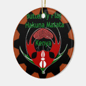 Keniaanse vlindervlag - Hakuna Matata Patriotic Keramisch Ornament (Links)