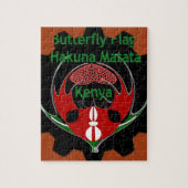Keniaanse vlindervlag - Hakuna Matata Patriotic Legpuzzel (Verticaal)