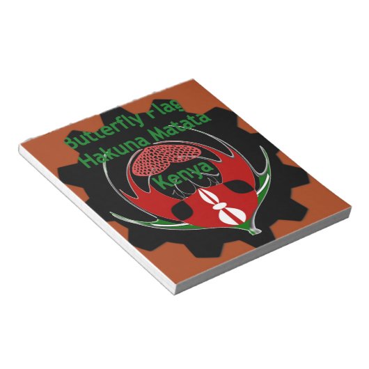 Keniaanse vlindervlag - Hakuna Matata Patriotic Notitieblok (Schuin)