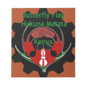 Keniaanse vlindervlag - Hakuna Matata Patriotic Notitieblok (Voorkant)