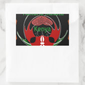Keniaanse vlindervlag - Hakuna Matata Patriotic Rechthoekige Sticker (Tas)