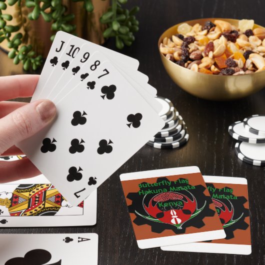 Keniaanse vlindervlag - Hakuna Matata Patriotic Speelkaarten (Insitu)