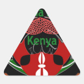 Keniaanse vlindervlag - Hakuna Matata Patriotic Sticker (Voorkant)