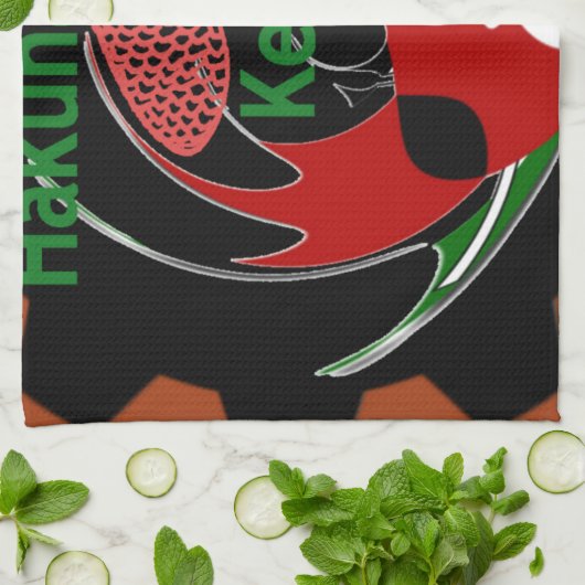 Keniaanse vlindervlag - Hakuna Matata Patriotic Theedoek (Gevouwen)