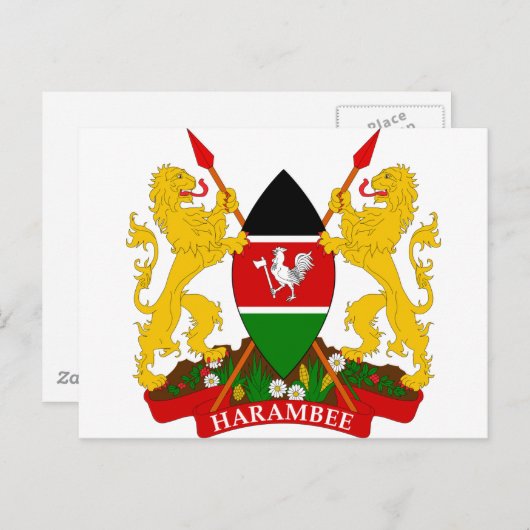 Keniaanse wapenstilstand briefkaart (Voorkant / Achterkant)