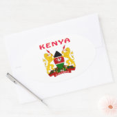 Keniaanse wapenstilstand ovale sticker (Envelop)