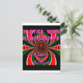 Keniaanse wereldkampioenschappen atletiek: wervele briefkaart (Staand voorkant)