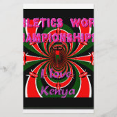 Keniaanse wereldkampioenschappen atletiek: wervele briefpapier (Voorkant)