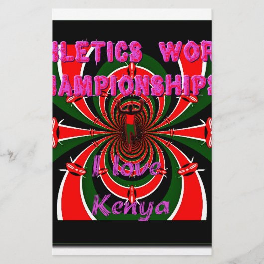 Keniaanse wereldkampioenschappen atletiek: wervele briefpapier (Voorkant)
