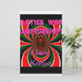 Keniaanse wereldkampioenschappen atletiek: wervele briefpapier (Staand voorkant)