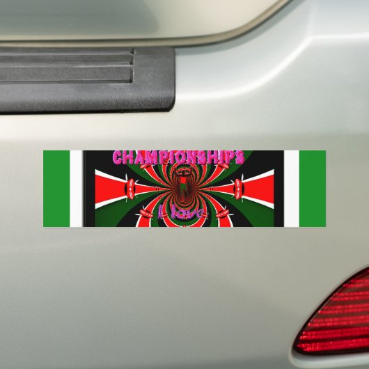 Keniaanse wereldkampioenschappen atletiek: wervele bumpersticker (Op auto)