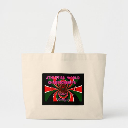 Keniaanse wereldkampioenschappen atletiek: wervele grote tote bag (Voorkant)