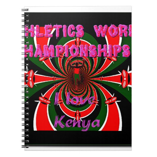 Keniaanse wereldkampioenschappen atletiek: wervele notitieboek (Voorkant)
